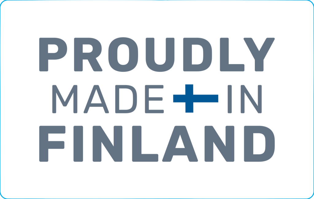 Proudly made in Finland.